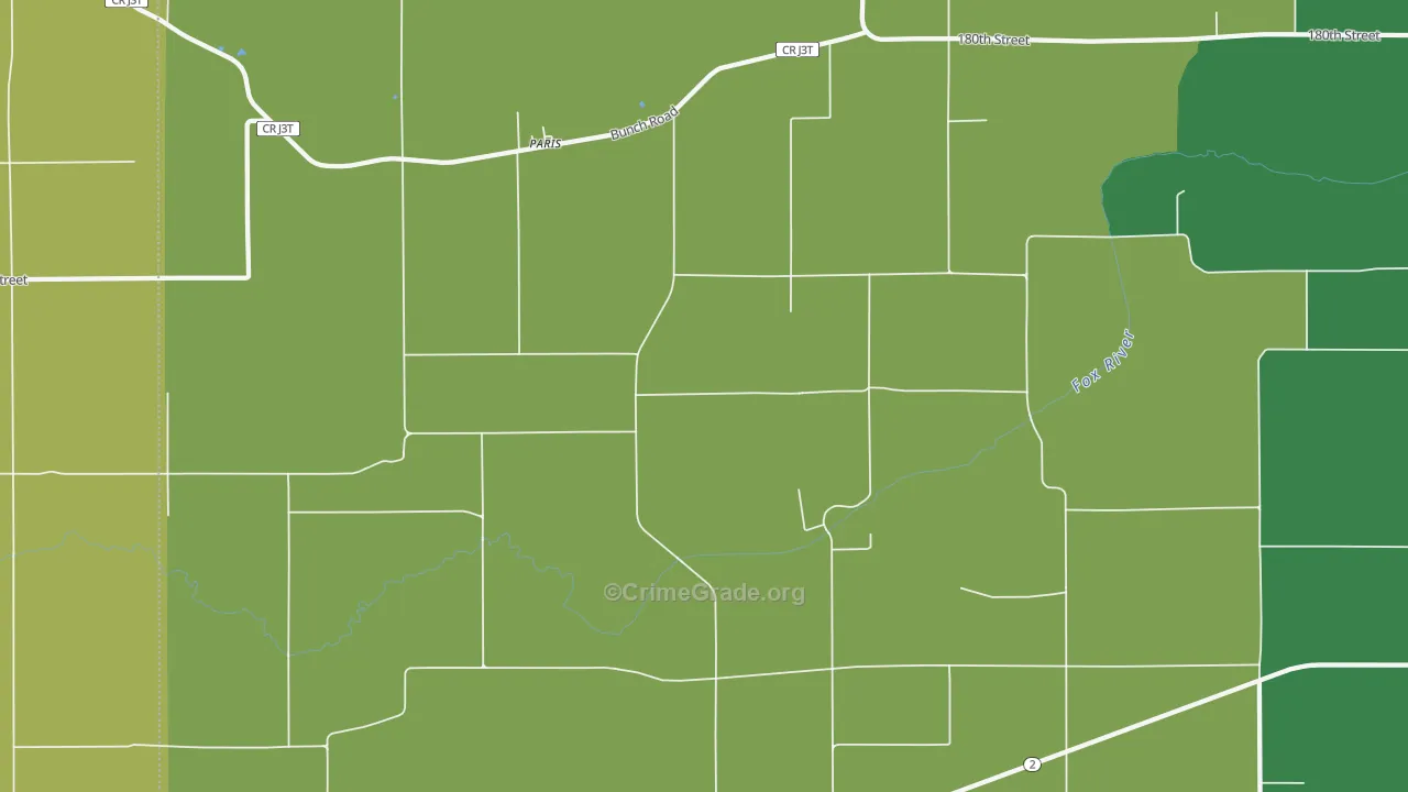 Paris, IA Map of Assault Rates