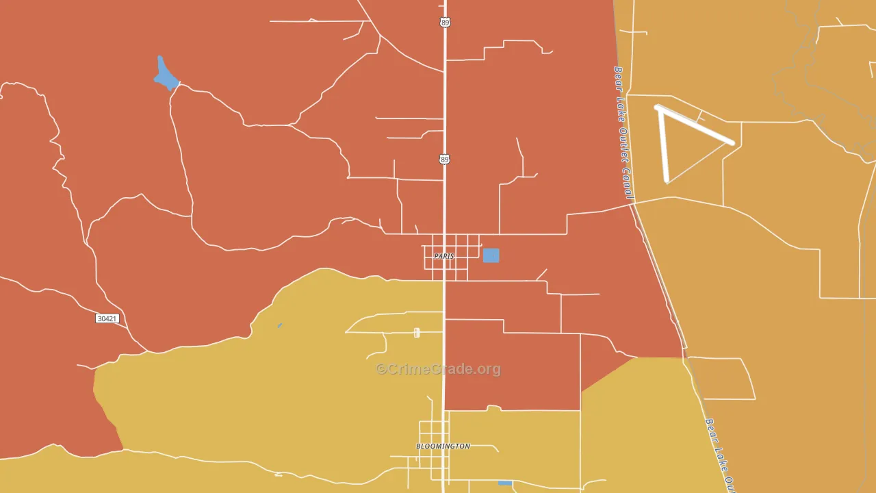 Paris, ID Map of Assault Rates