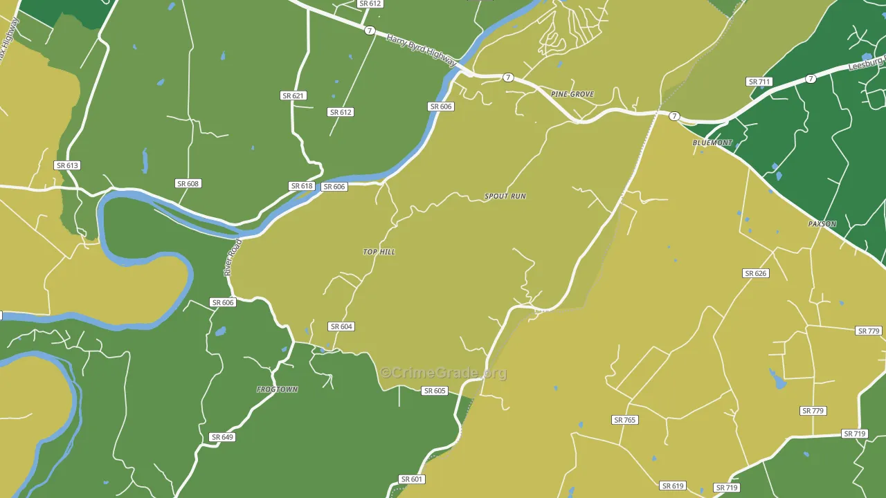 Paris, VA Map of Assault Rates