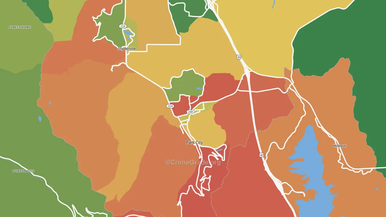 Park City, UT Map of Assault Rates