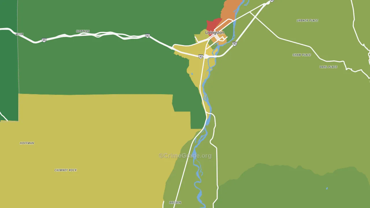 Park County, MT Map of Assault Rates