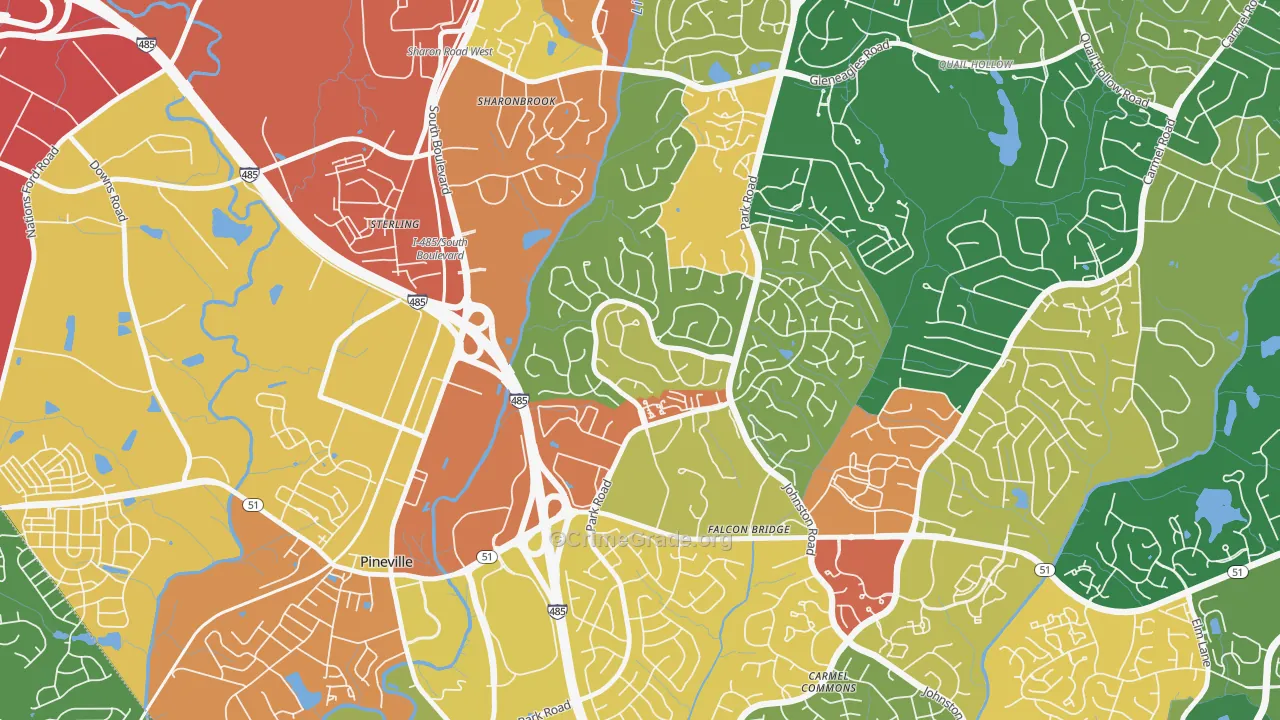 Park Crossing, Charlotte, NC Map of Assault Rates