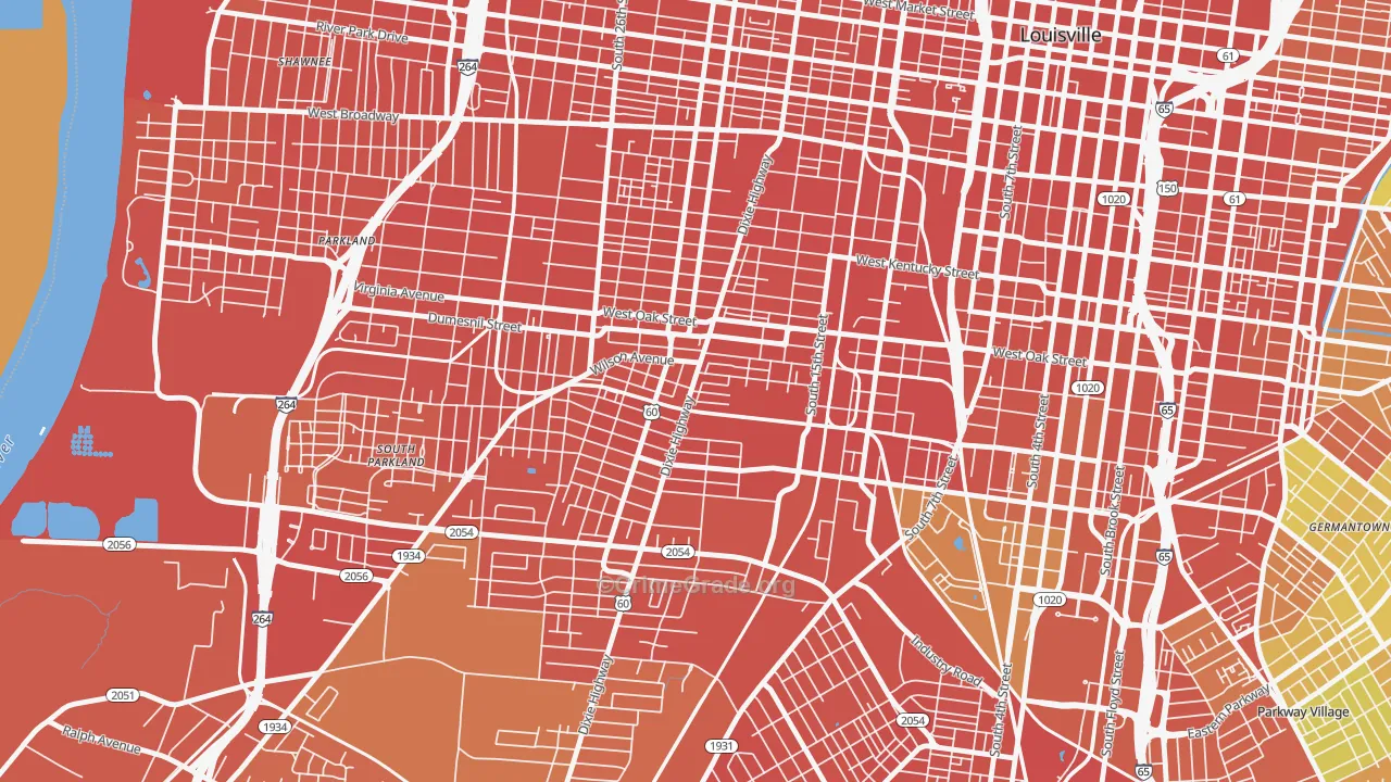 Park Hill, Louisville, KY Map of Assault Rates