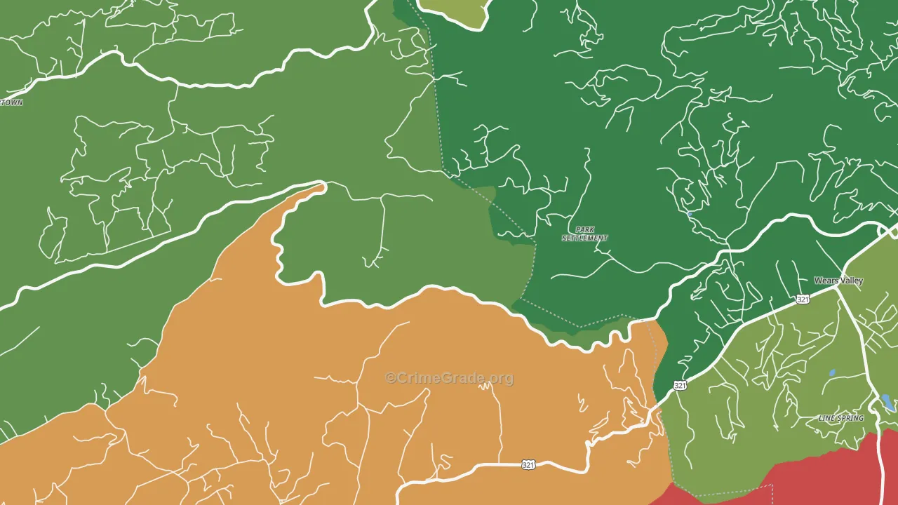 Park Settlement, TN Map of Assault Rates