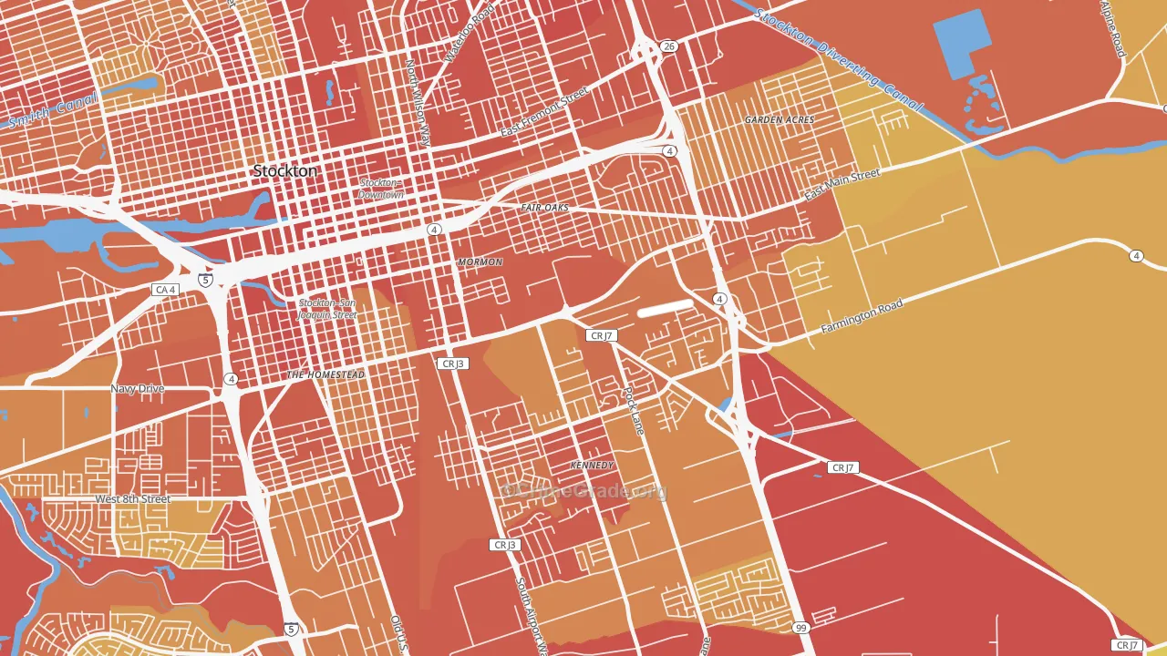 Park, Stockton, CA Map of Assault Rates