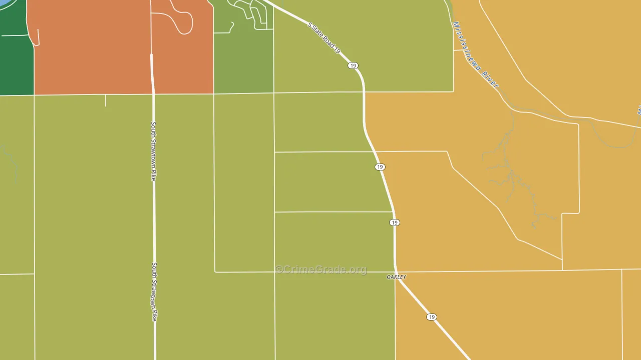 Park View Heights, IN Map of Assault Rates