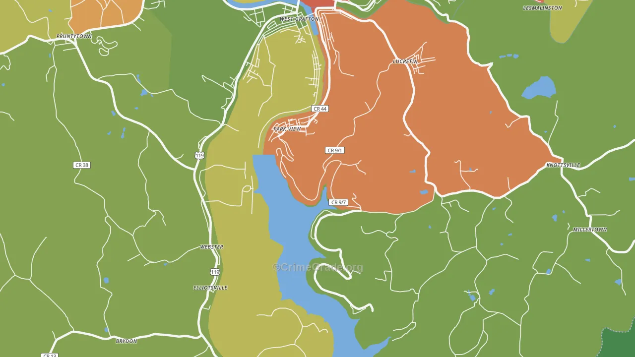 Park View, WV Map of Assault Rates