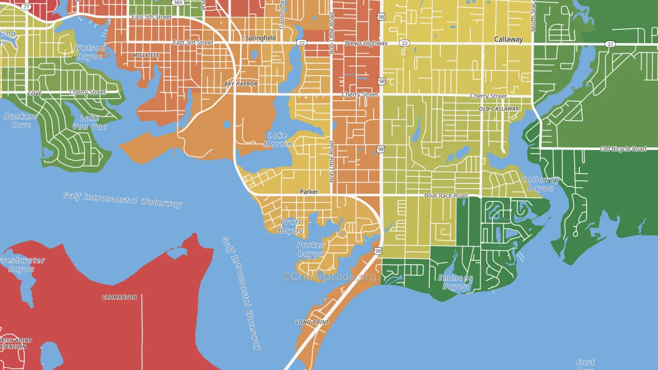 Parker, FL Map of Assault Rates