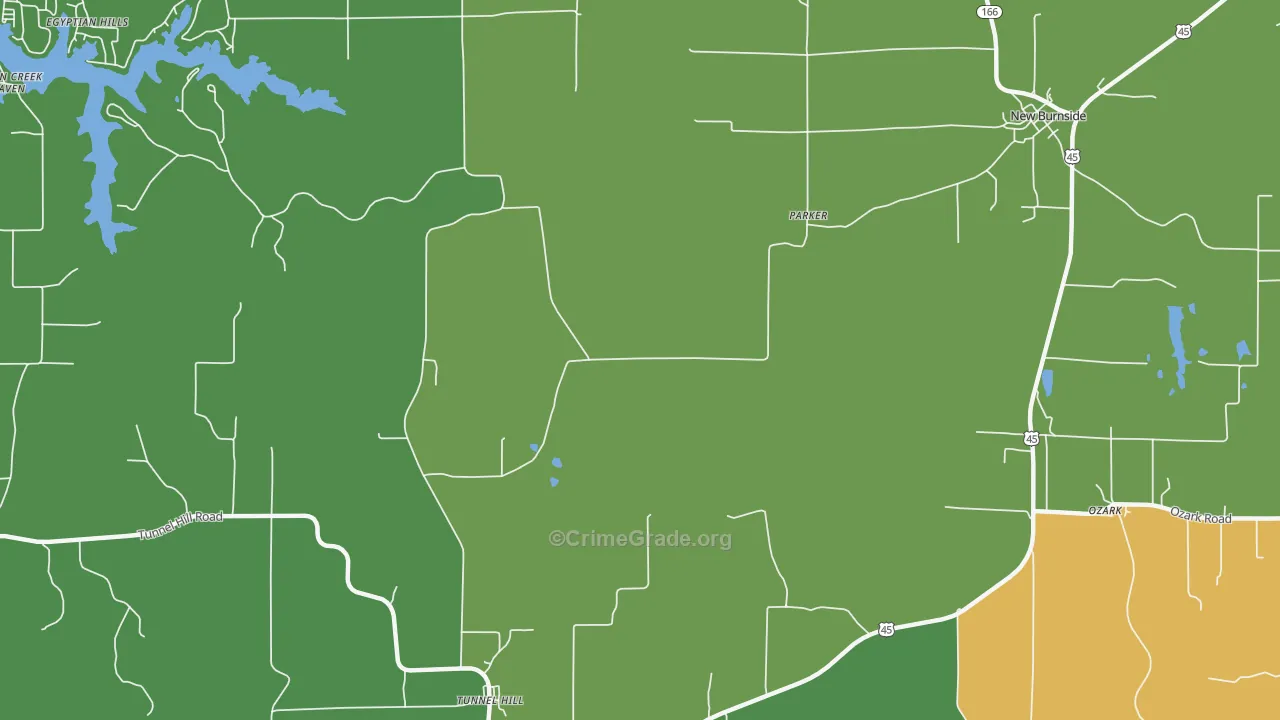 Parker, IL Map of Assault Rates