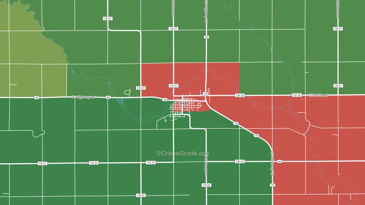 Parker, SD Map of Assault Rates