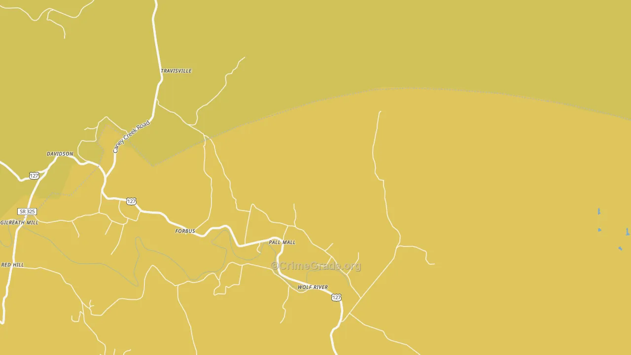 Parker, TN Map of Assault Rates