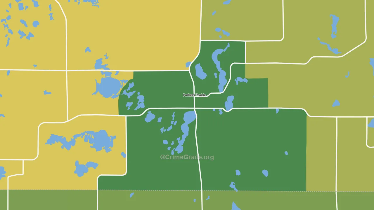 Parkers Prairie, MN Map of Assault Rates