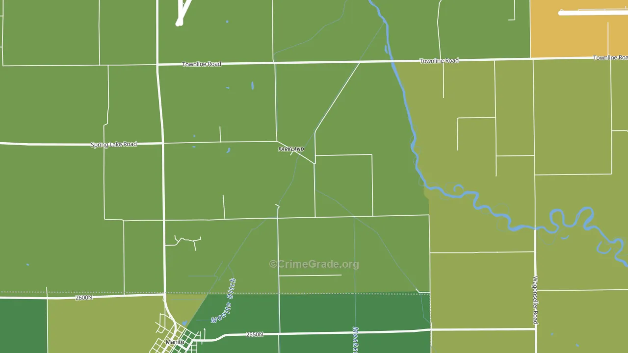 Parkland, IL Map of Assault Rates