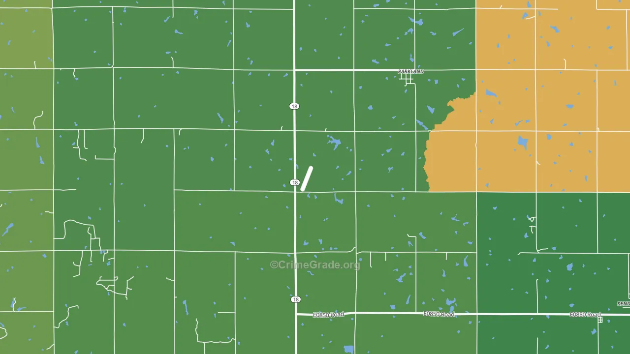Parkland, OK Map of Assault Rates