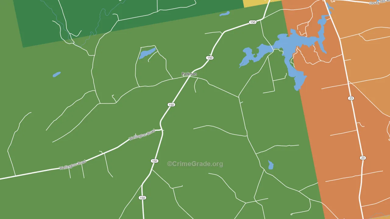 Parkman, ME Map of Assault Rates