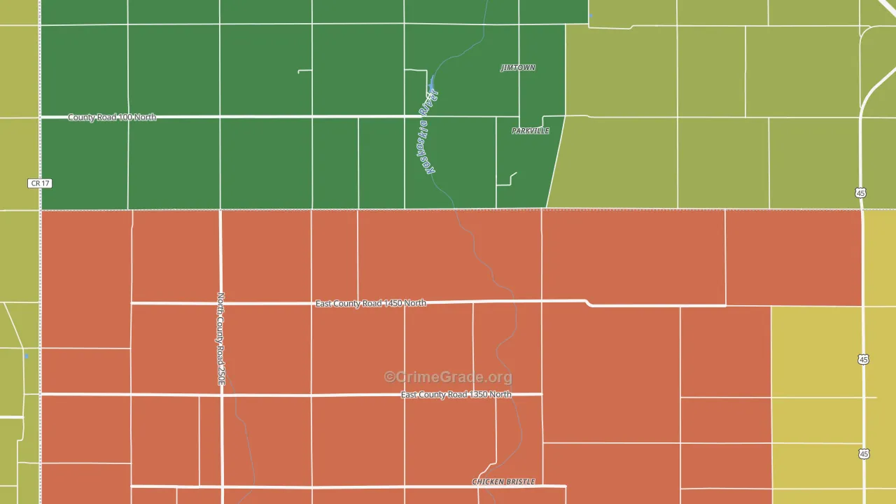 Parkville, IL Map of Assault Rates
