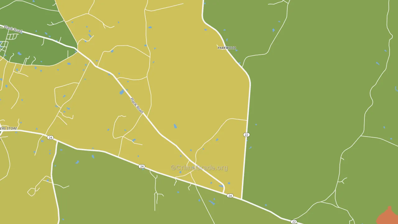 Parkwood, NC Map of Assault Rates