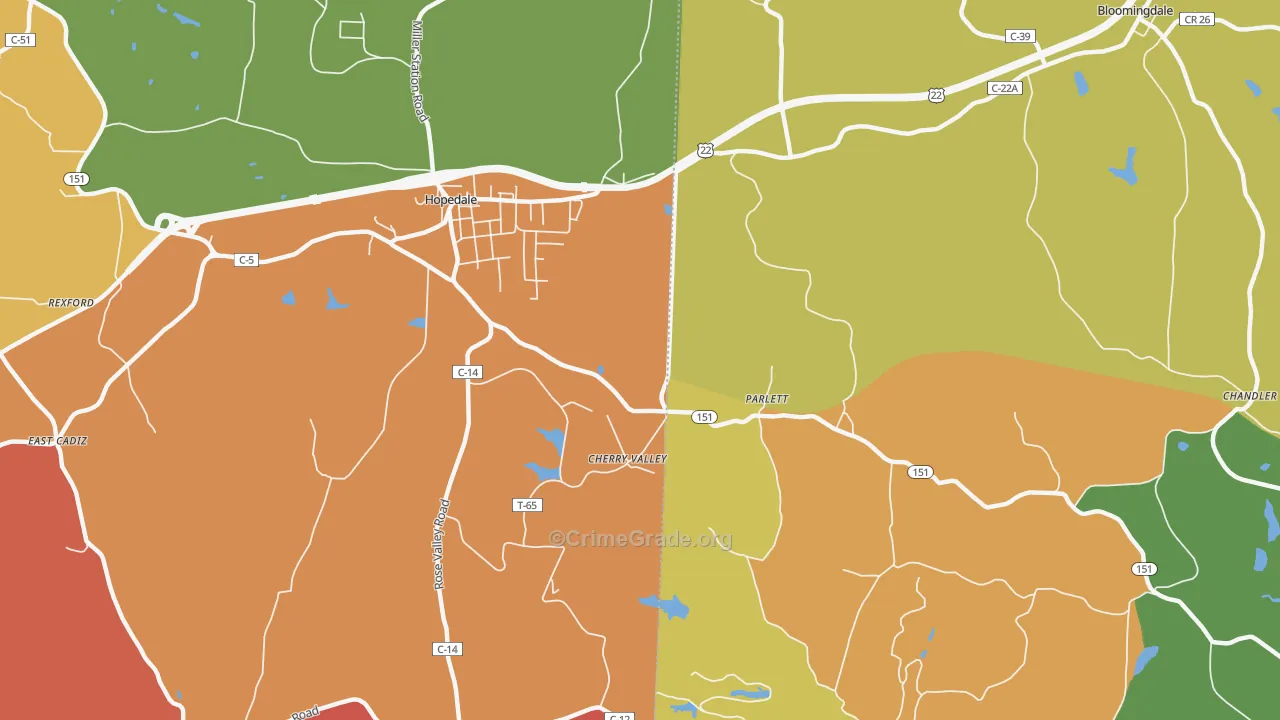 Parlett, OH Map of Assault Rates