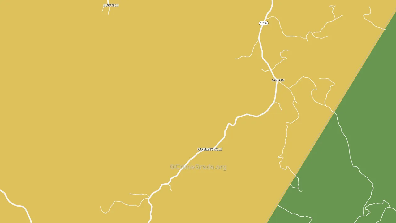 Parmleysville, KY Map of Assault Rates