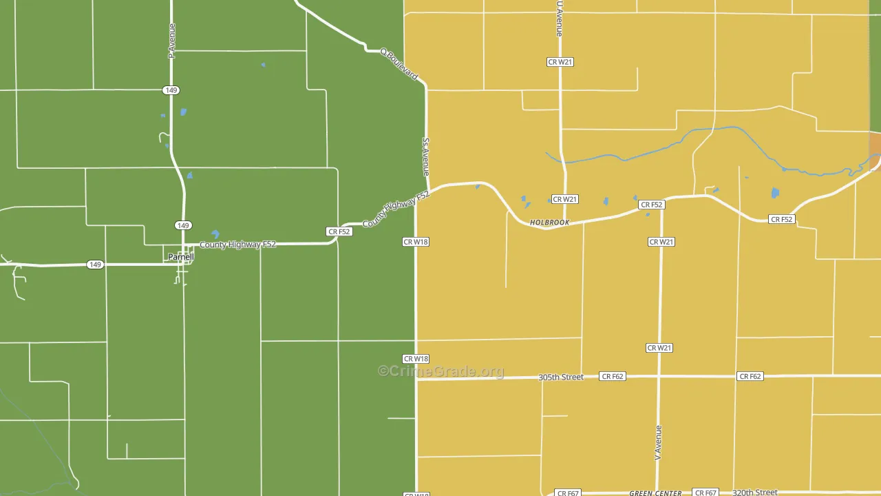 Parnell, IA Map of Assault Rates