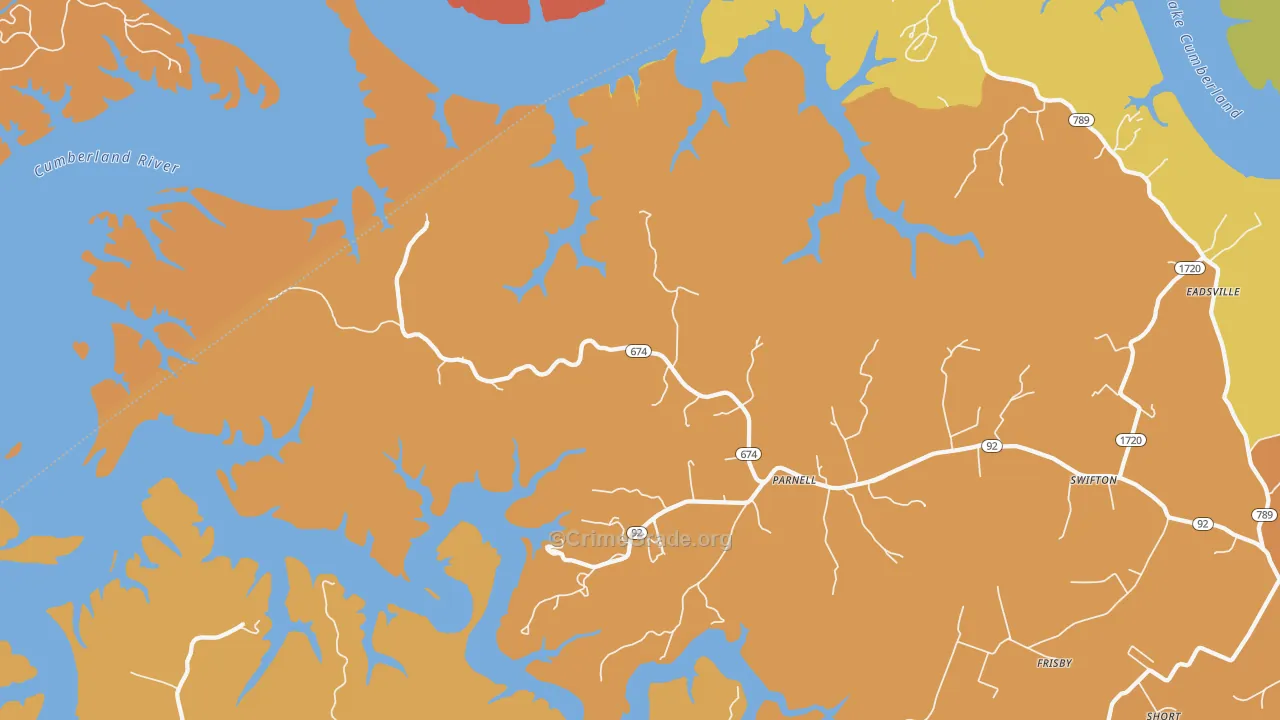 Parnell, KY Map of Assault Rates