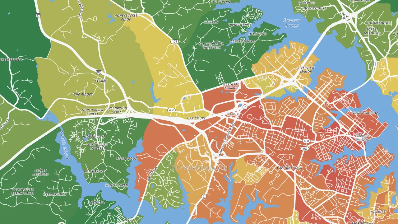 Parole, MD Map of Assault Rates
