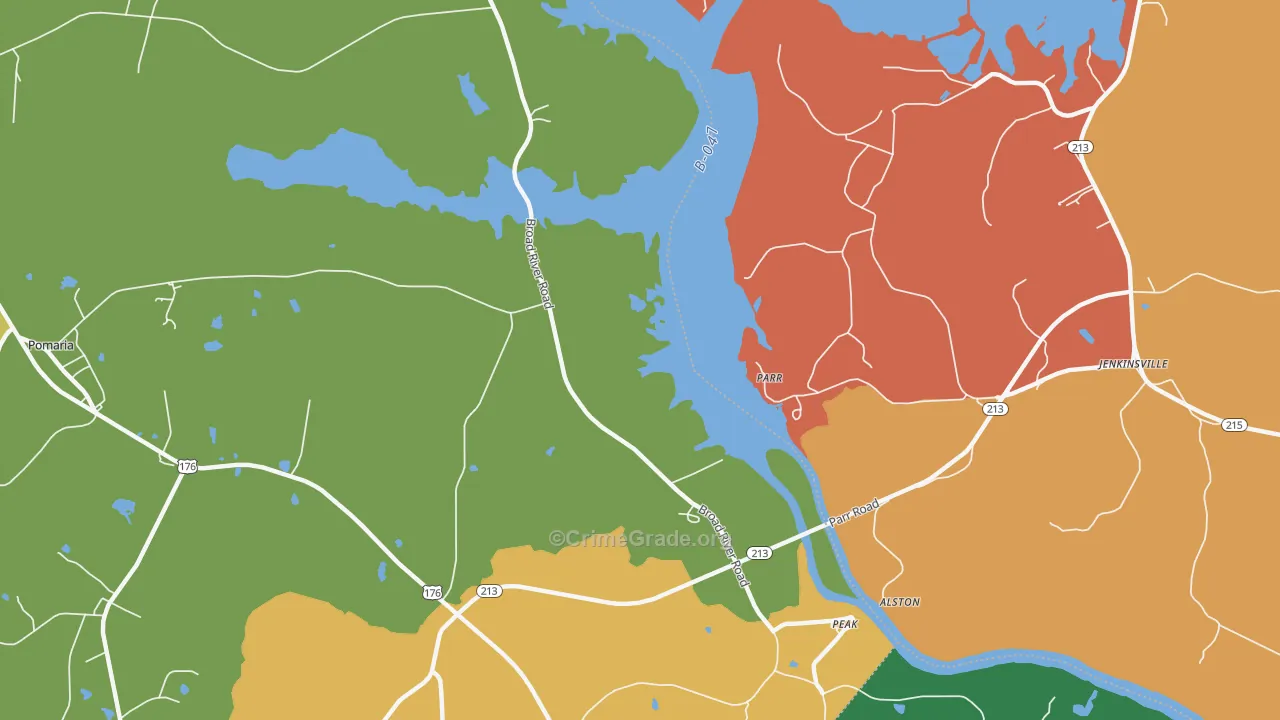 Parr, SC Map of Assault Rates