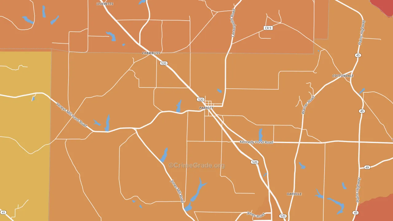 Parrott, GA Map of Assault Rates
