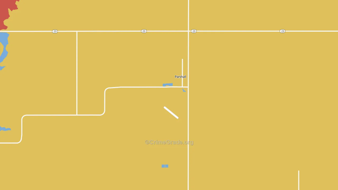 Parshall, ND Map of Assault Rates