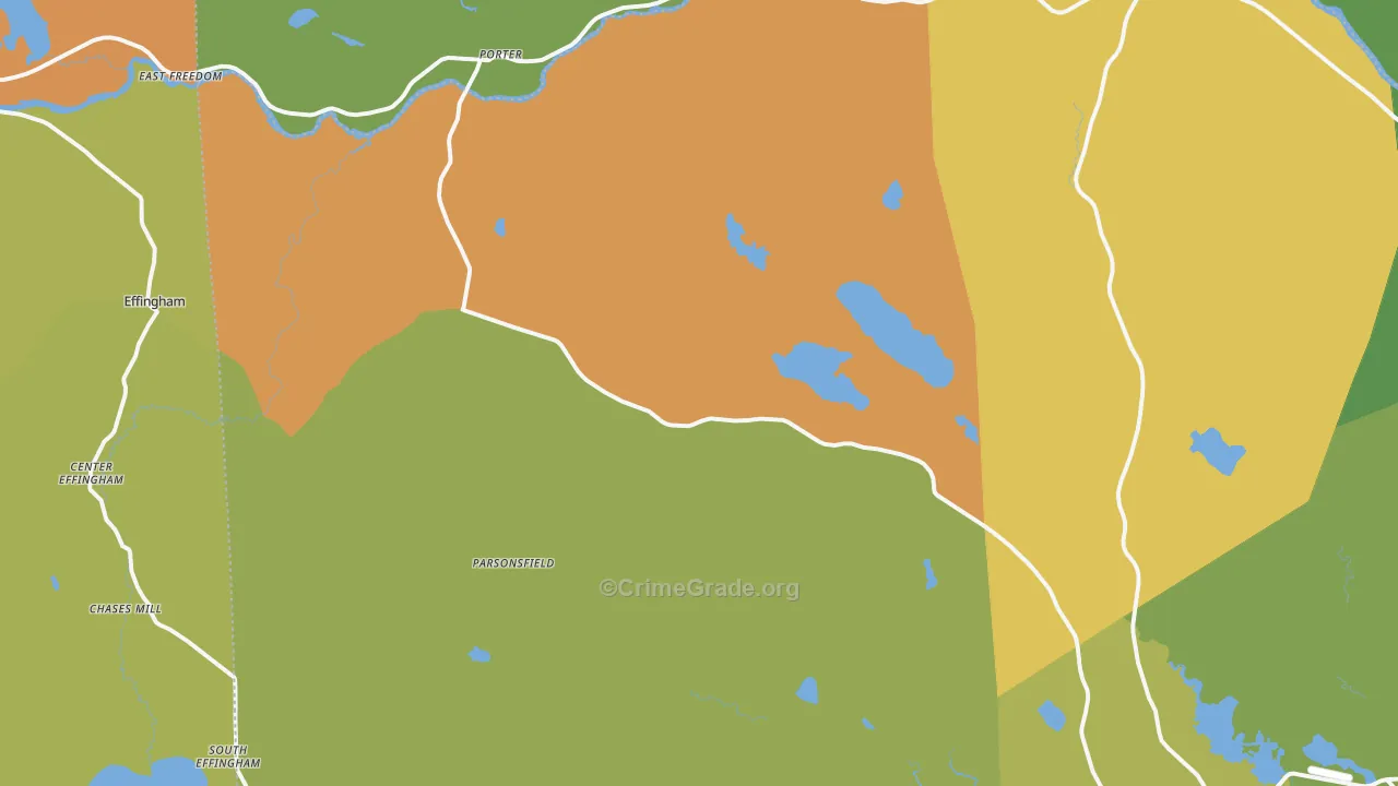 Parsonsfield, ME Map of Assault Rates