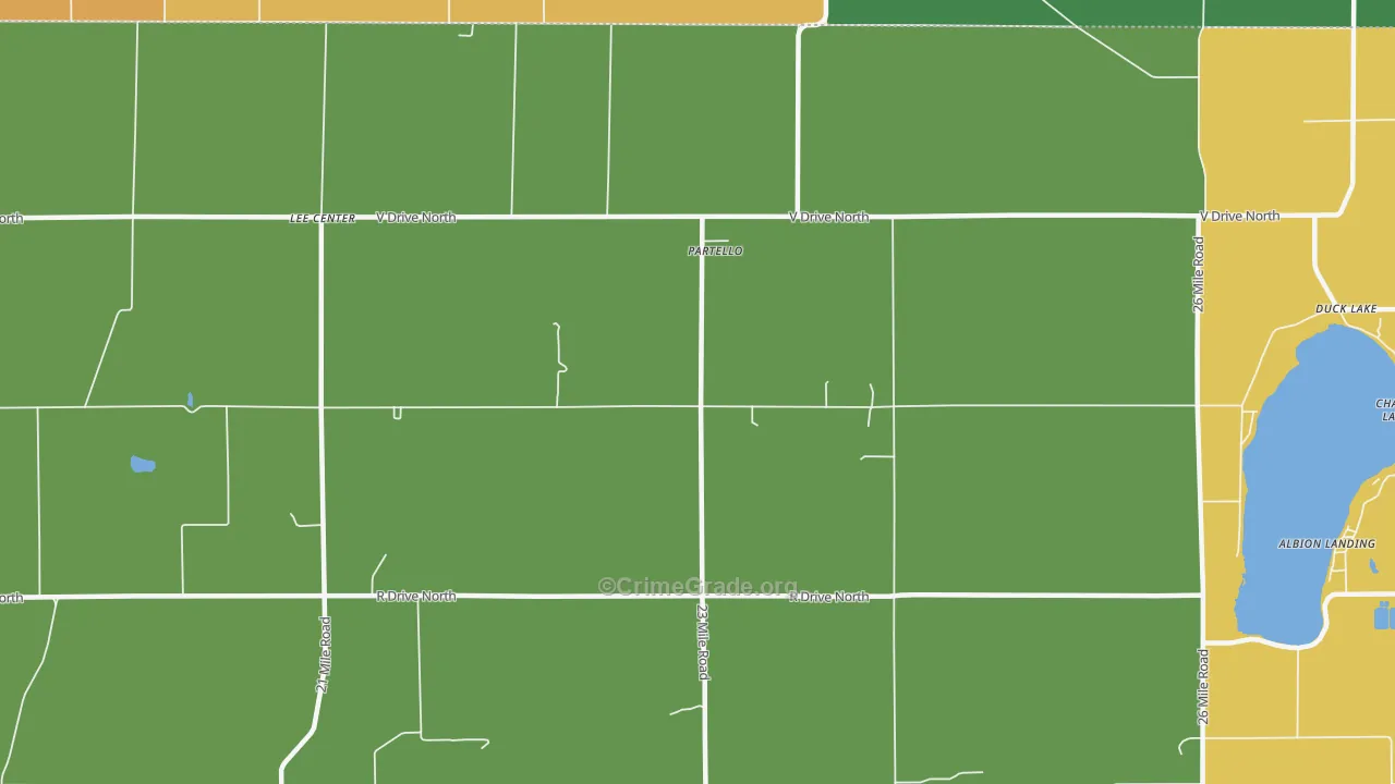 Partello, MI Map of Assault Rates