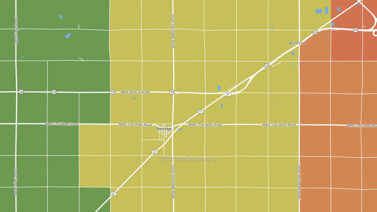 Partridge, KS Map of Assault Rates