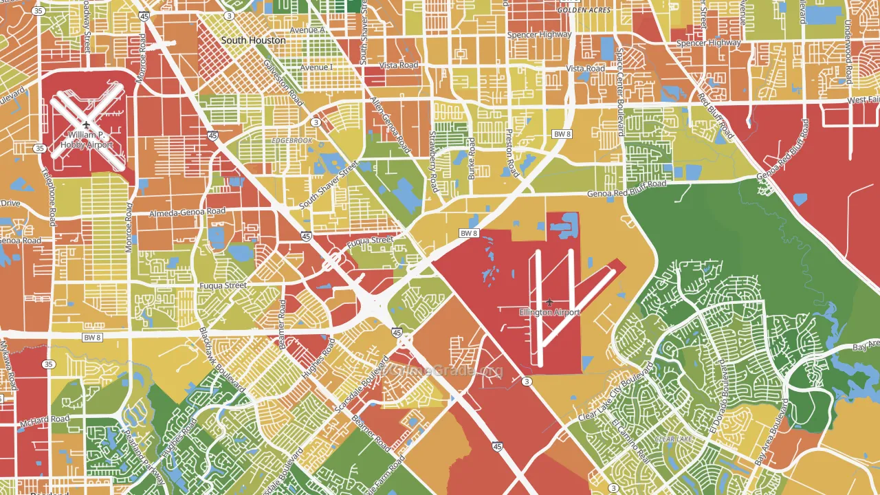 Pasadina, Houston, TX Map of Assault Rates