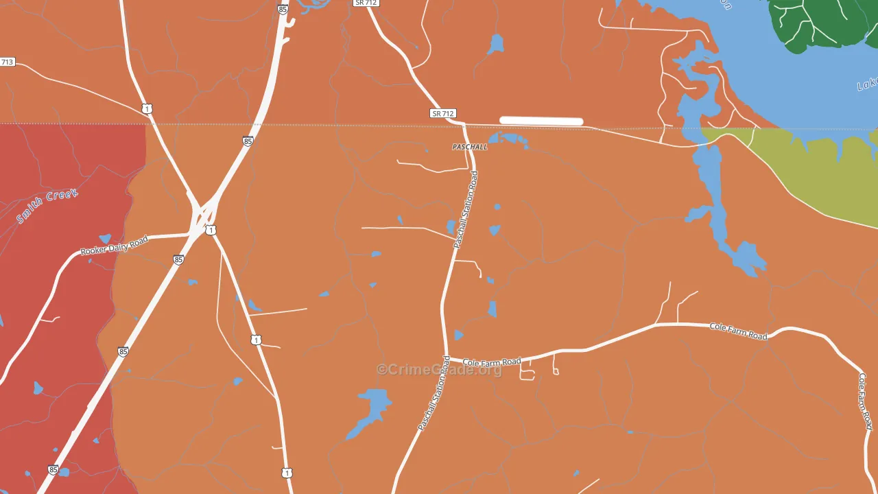 Paschall, NC Map of Assault Rates