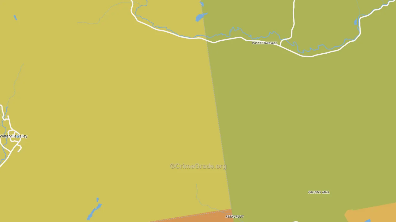 Passaconaway, NH Map of Assault Rates