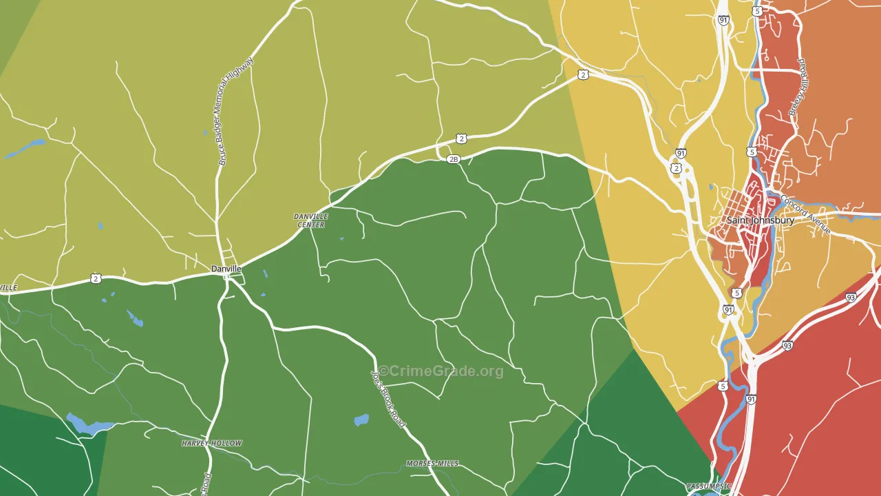 Passumpsic, VT Map of Assault Rates