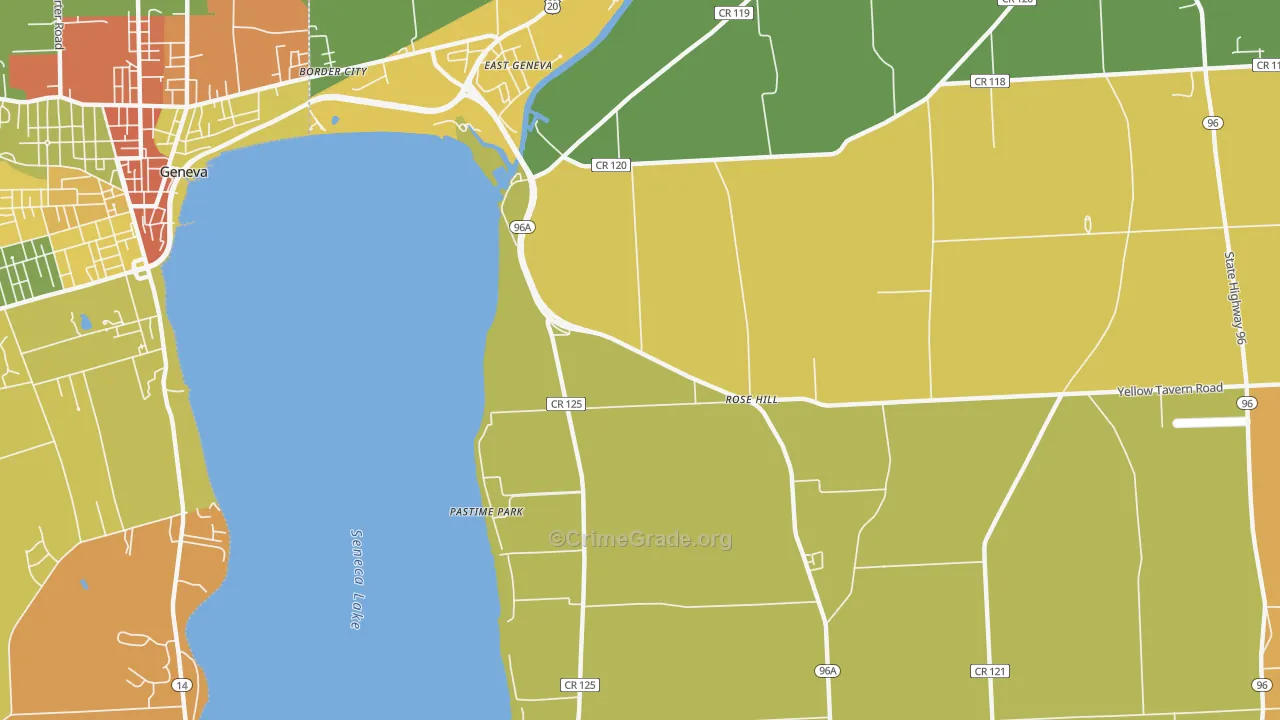 Pastime Park, NY Map of Assault Rates