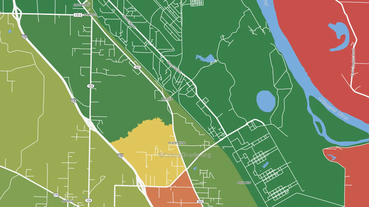 Pastoria, AR Map of Assault Rates