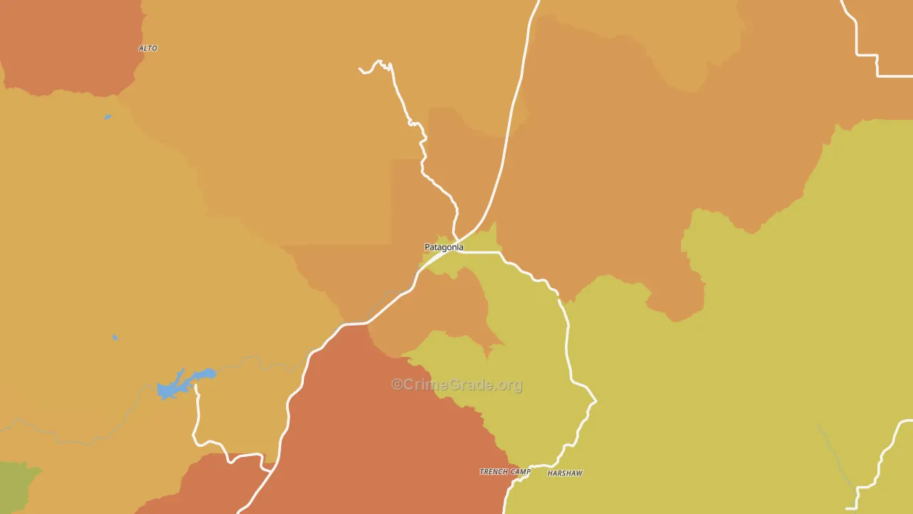 Patagonia, AZ Map of Assault Rates