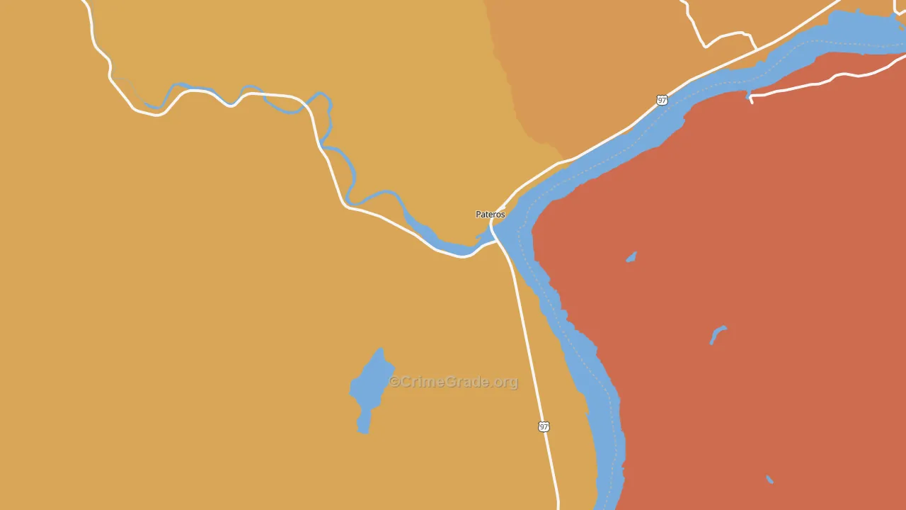 Pateros, WA Map of Assault Rates