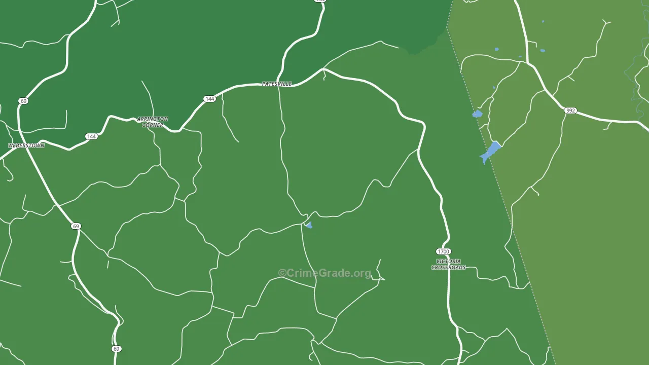 Patesville, KY Map of Assault Rates