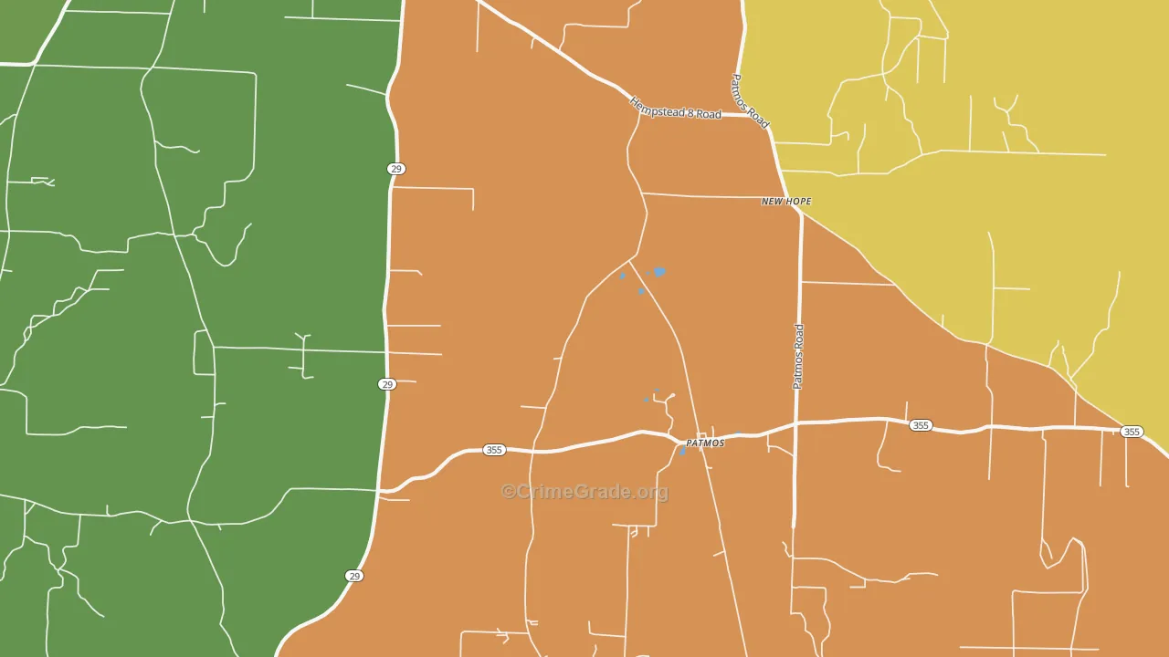Patmos, AR Map of Assault Rates