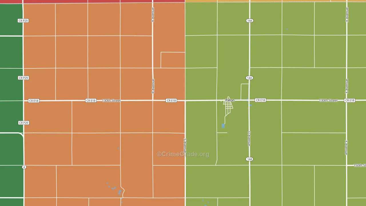 Paton, IA Map of Assault Rates