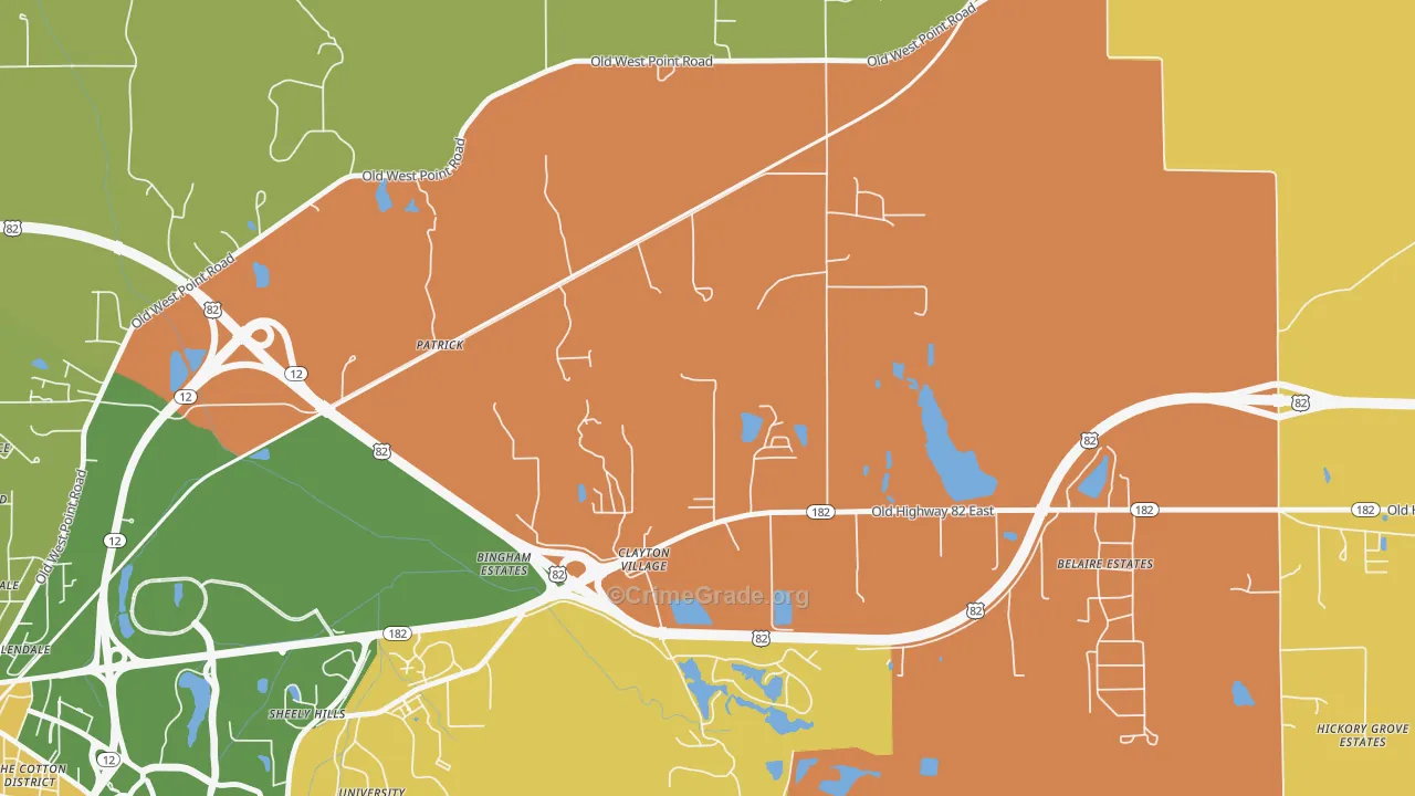 Patrick, MS Map of Assault Rates