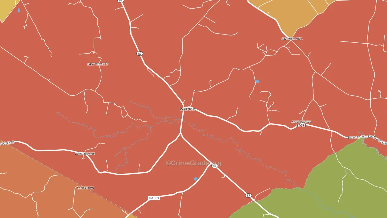 Patroon, TX Map of Assault Rates