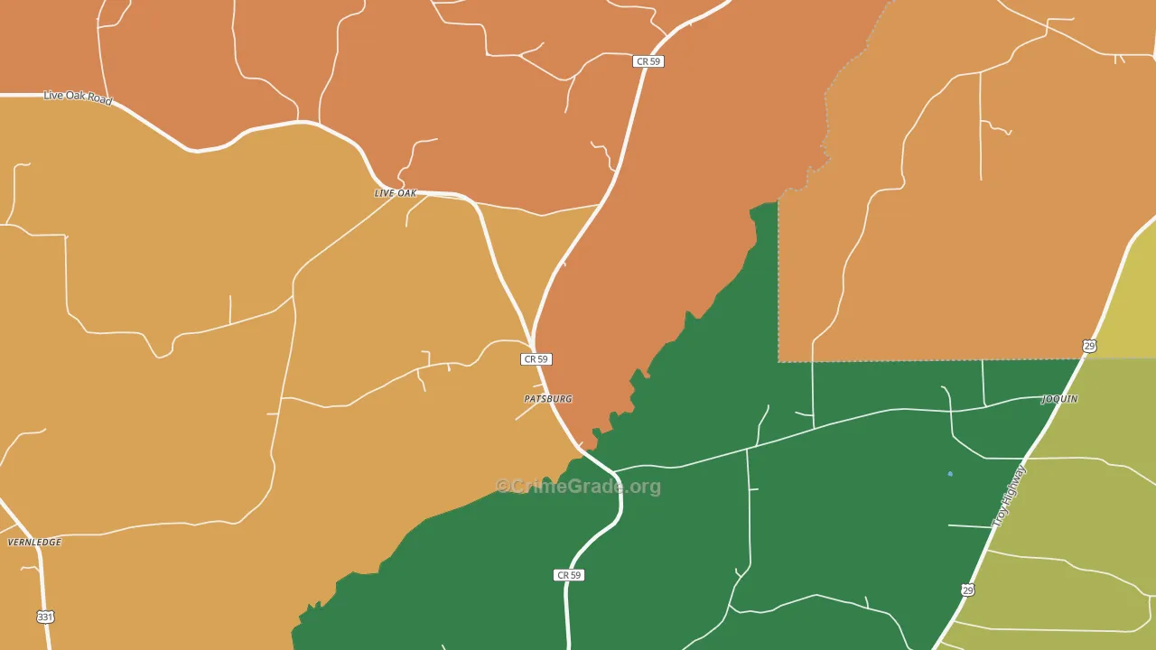 Patsburg, AL Map of Assault Rates