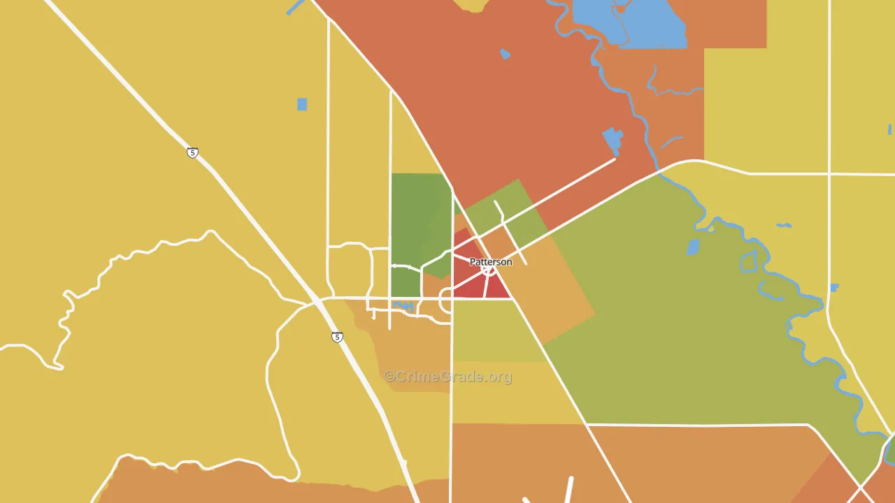 Patterson, CA Map of Assault Rates