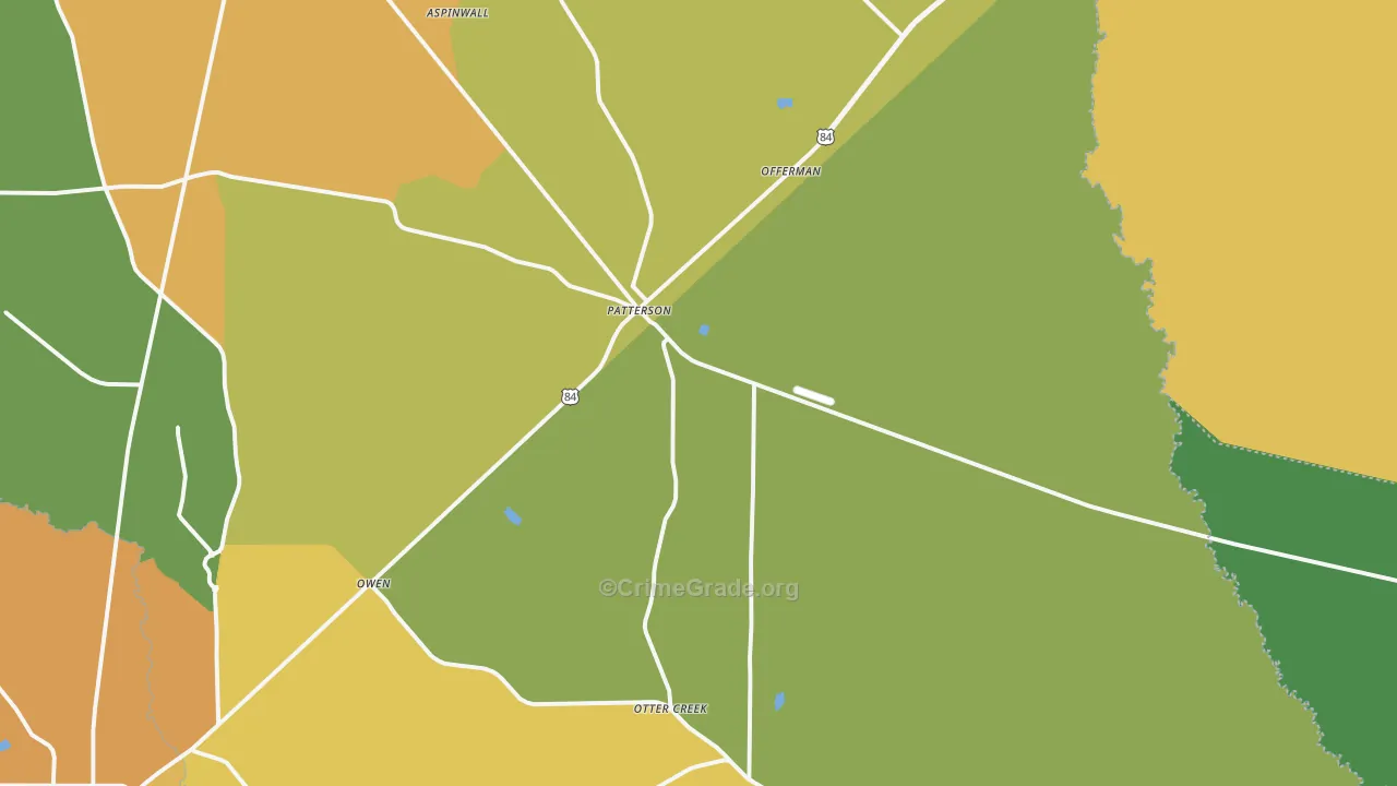 Patterson, GA Map of Assault Rates