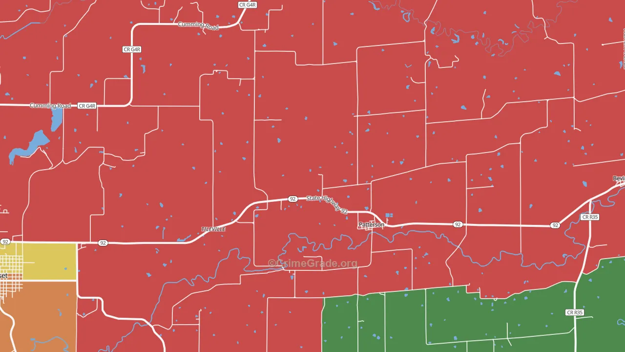 Patterson, IA Map of Assault Rates