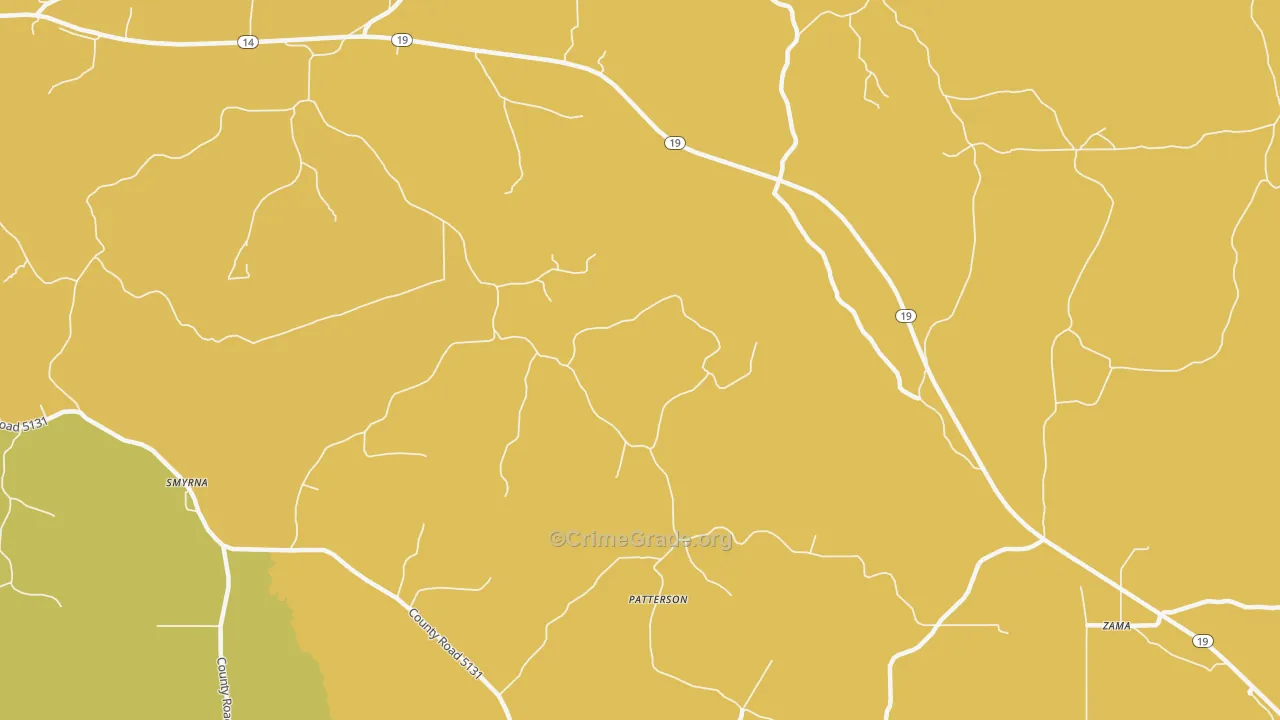Patterson, MS Map of Assault Rates